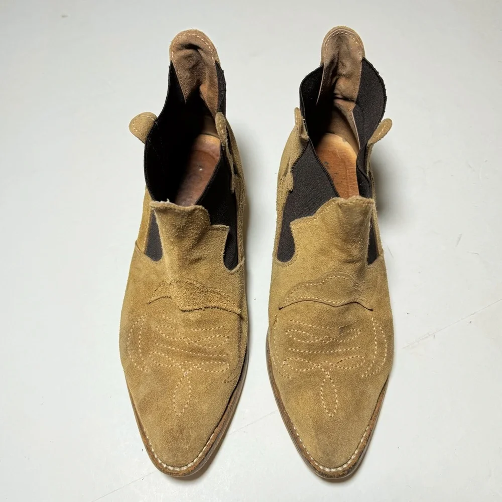 Ganni Suede Western Boots